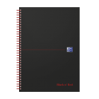 Oxford - Blok spirálový Oxford Black n'Red Notebook A4/70 listů, linkovaný