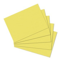 Karty do kartotéky, A6, čisté žluté