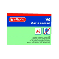 Karty do kartotéky A6, zelené, linka