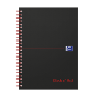 Oxford - Blok spirálový Oxford Black n'Red Notebook A5 linkovaný