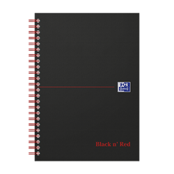 Oxford - Blok spirálový Oxford Black n'Red Notebook A5 linkovaný