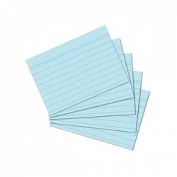 Herlitz - Karty do kartotéky A7, modré, linka