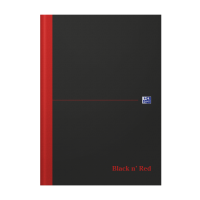 Kniha záznamní Oxford Black n'Red  A4, čtverečkovaná