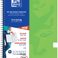 Blok spirálový Oxford Nordic Touch A4+/70 listů linkovaný, zelený