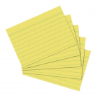 Herlitz - Karty do kartotéky A5, žluté, linka