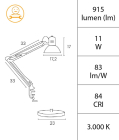 Unilux - Lampa stolní Unilux Success chromová