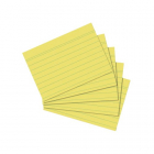 Herlitz - Karty do kartotéky A7, žluté, linka
