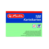 Karty do kartotéky A7, zelené, linka