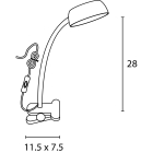 Unilux - Lampa s klipem Unilux Samy bílá