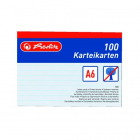 Herlitz - Karty do kartotéky A6, bílé, linka