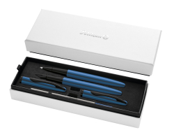 Pelikan - Pero plnicí a roller Jazz Noble modré v boxu