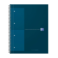 Blok spirálový Oxford International Notebook A4+/80 listů, čtverečkovaný, petrolejový
