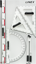 Linex - Pravítko tabulová sada rýsovacích pomůcek LINEX.