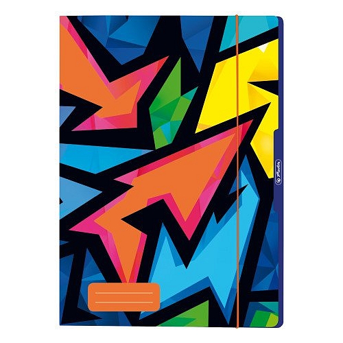 Herlitz - Desky s gumou A4, Neon Art