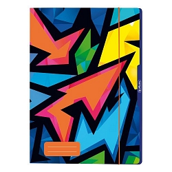 Herlitz - Desky s gumou A4, Neon Art