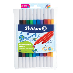 Pelikan - Fixy oboustranné 10 ks = 20 barev