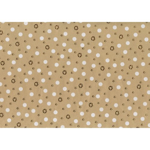 SusyCard - Papír dárkový vánoční 1 mx70 cm, mini vločky perleťový zlatý