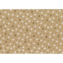 SusyCard - Papír dárkový vánoční 1 mx70 cm, mini vločky perleťový zlatý