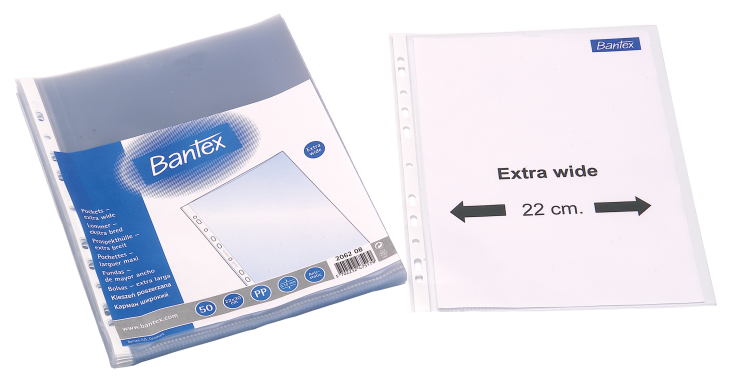 Bantex - Obal prospektový A4 rozšířený Bantex, typ U, 100 my, 50 ks, orange peel.